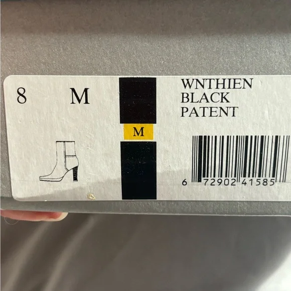 Nine West patent leather boots, 3” heel and inside zipper. NEVER WORN WITH BOX - Picture 8 of 8